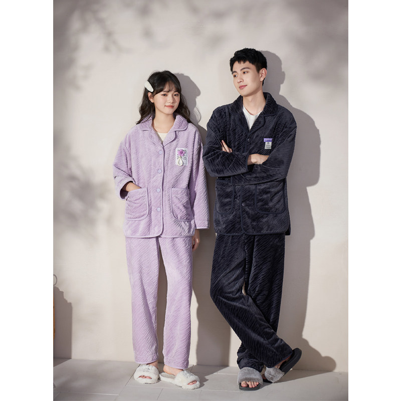 思莉太太情侣睡衣冬季女珊瑚绒加厚加绒时尚网红风男士秋冬家居服,女士内衣/男士内衣/家居服,睡衣/家居服套装,淘宝优惠券,粉丝福利购,淘宝优惠卷