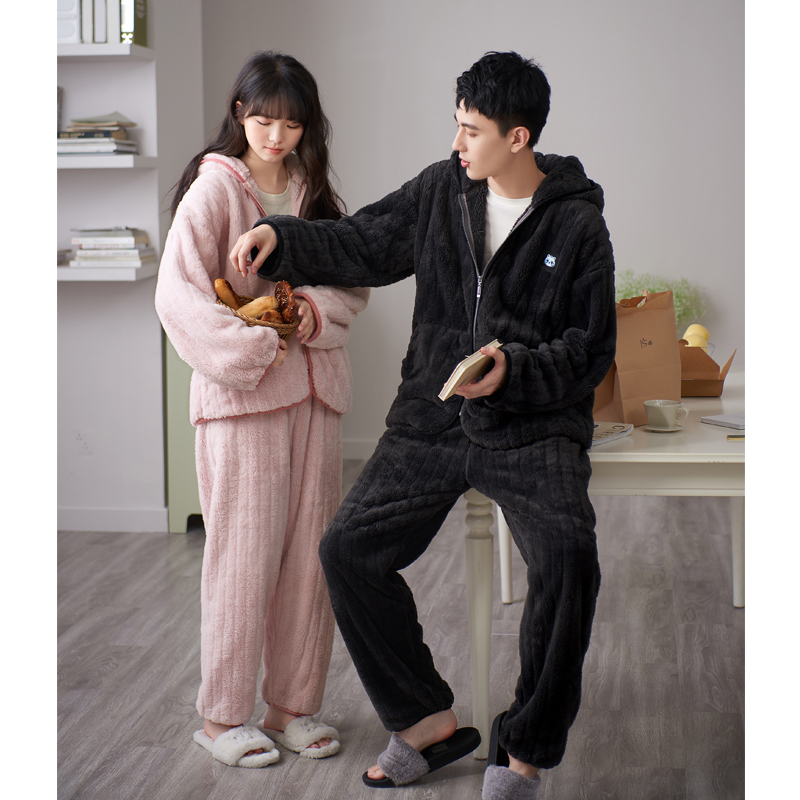 思莉太太情侣珊瑚绒睡衣