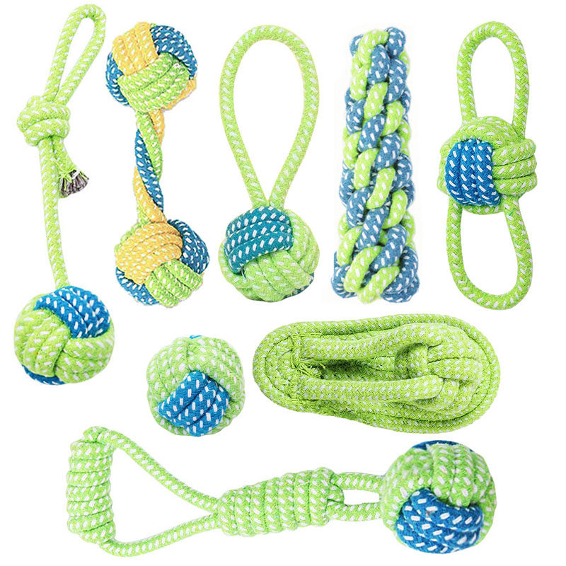 宠物绳结玩具小狗耐咬磨牙解闷组合玩具幼犬益智拔河玩具狗狗自嗨