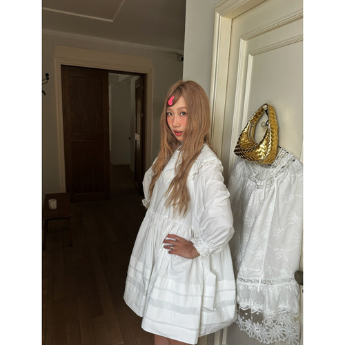 4/15 20:00上架新品 【娃娃裙】重工打揽七分袖娃娃裙