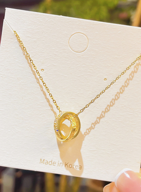 2025轻奢设计感小蛮腰钛钢项链