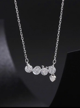 新款LOVE字母项链女轻奢小众