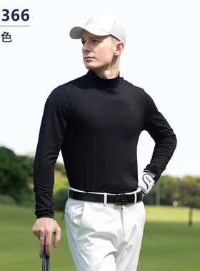 PGA高尔夫男装圆领轻肤长袖t恤秋冬季 磨绒保暖弹力打底衫101366