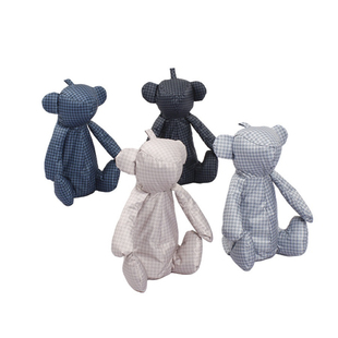 新款黑胶千鸟格公仔玩偶小熊五折伞超轻铝骨防风遮阳伞晴雨伞便携