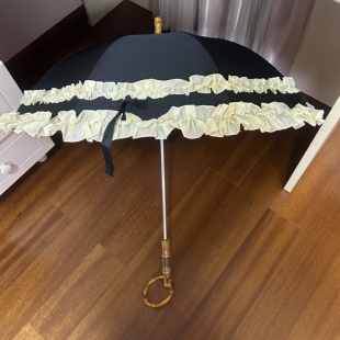 日系圆环竹手柄哥特风lo洛丽塔lolita花嫁原创少女心复古公主洋伞