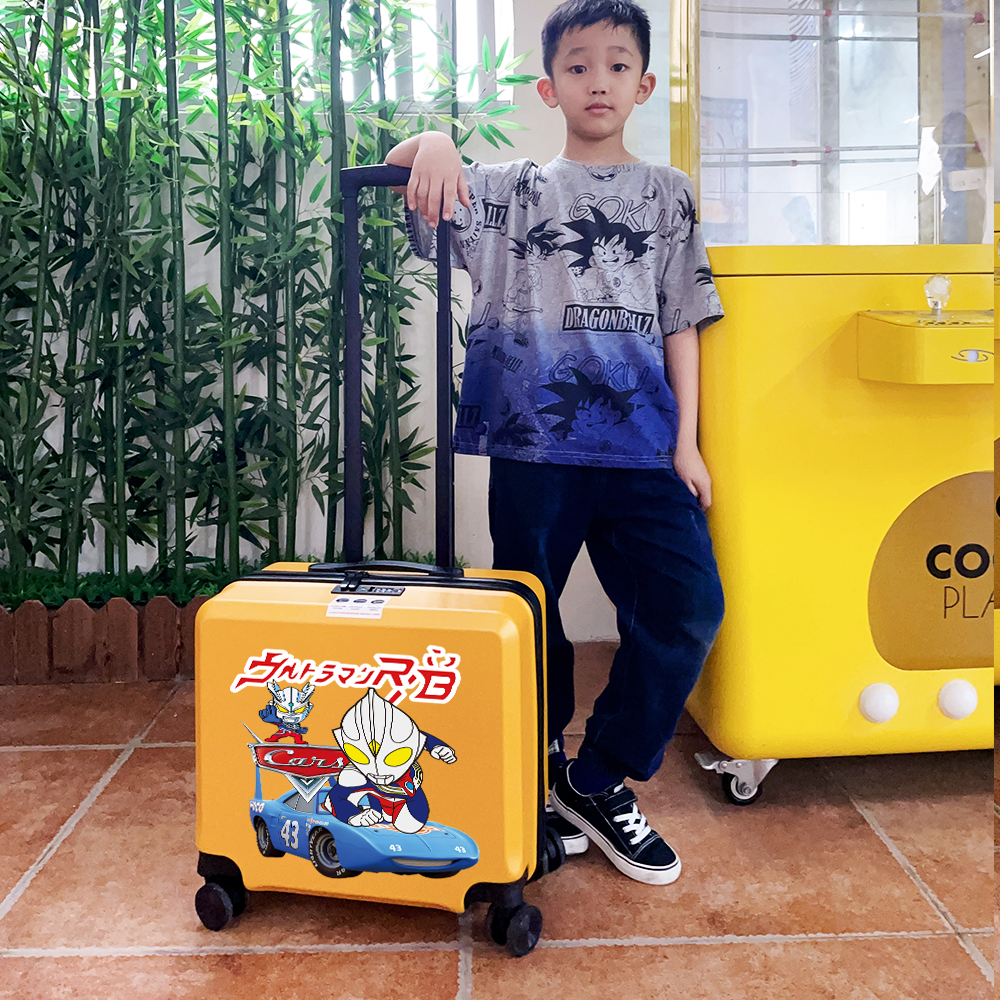 罗拉麦吉儿童拉杆箱变形金刚儿童行李箱男孩万向轮可坐骑旅行箱女