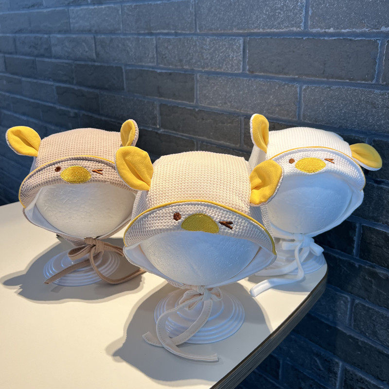 纯棉遮阳帽防风宝宝帽子秋冬