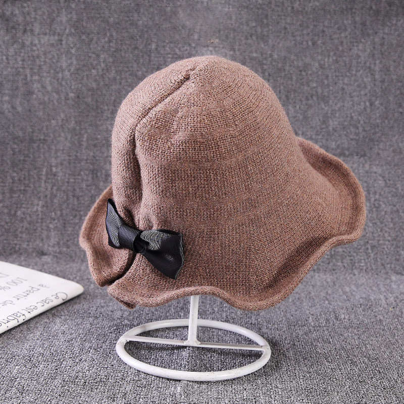 秋冬天羊毛呢帽子女士时尚圆顶礼帽韩国可爱百搭盆帽网红渔夫帽潮