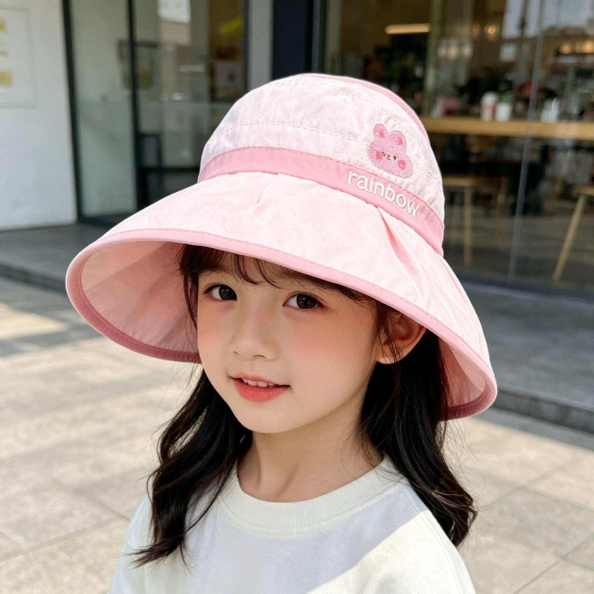 儿童防晒帽女童夏季出游防紫外线