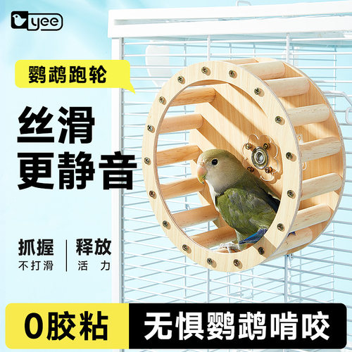 yee鹦鹉跑轮解闷玩具自嗨益智玩具玄凤牡丹虎皮鸟笼造景用品