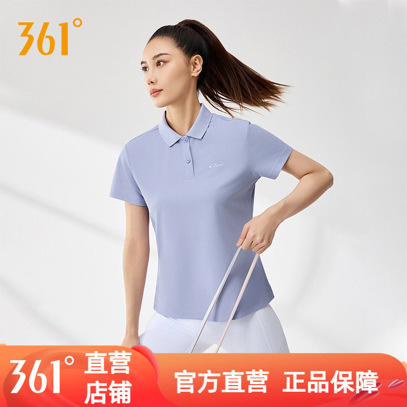 361女士Polo衫2025夏季新款百搭运动t袖休闲网球服上衣翻领短恤女