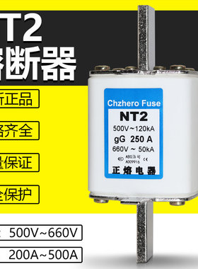 插刀式熔断器NT2 500V 300A280A250A225A200A陶瓷保险熔芯正熔