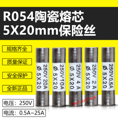 R054熔断器芯正熔1A2A3A4A5A6A8A