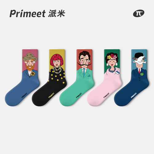 PRIMEET/派米运动复古中筒袜