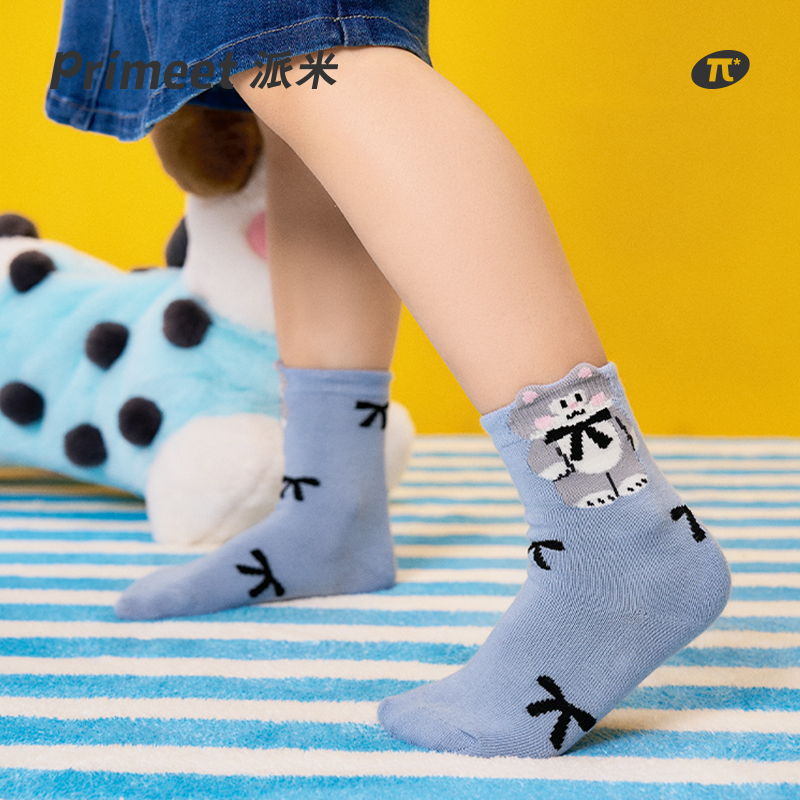 女童袜子棉袜春夏款宝宝女孩可爱卡通中筒袜儿童夏季男童无骨袜