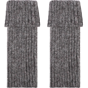 羊毛灰色袜套女春夏腿套配鲨鱼裤的袜子针织堆堆袜春季黑色小腿袜