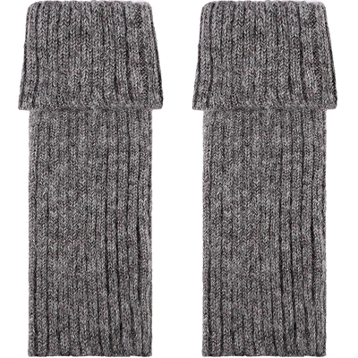 羊毛灰色袜套女春夏腿套配鲨鱼裤的袜子针织堆堆袜春季黑色小腿袜