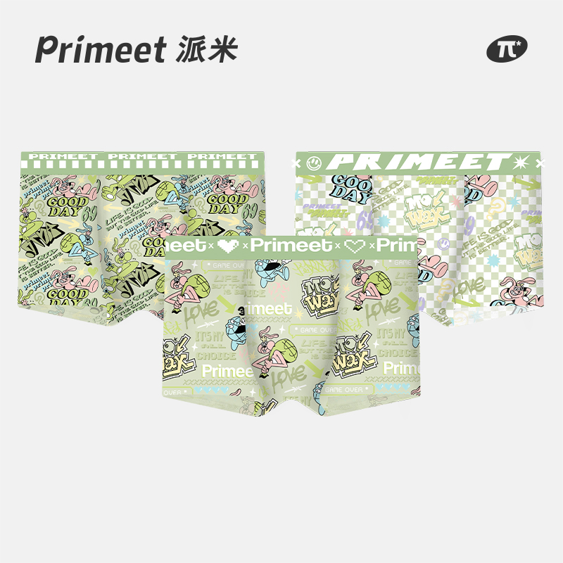primeet派米7A抗菌卡通男士内裤