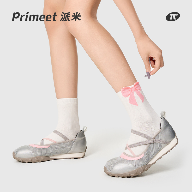 点子纱蝴蝶结白色袜子女春夏款中筒袜2025新款爆款夏季外穿长袜棉