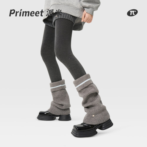 PRIMEET/派米灰色连裤袜女秋冬羊毛打底袜加绒加厚美腿袜冬季外穿