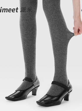 灰色连裤袜女春秋黑色打底袜miu系甜美显瘦美腿袜黑色秋冬外穿袜