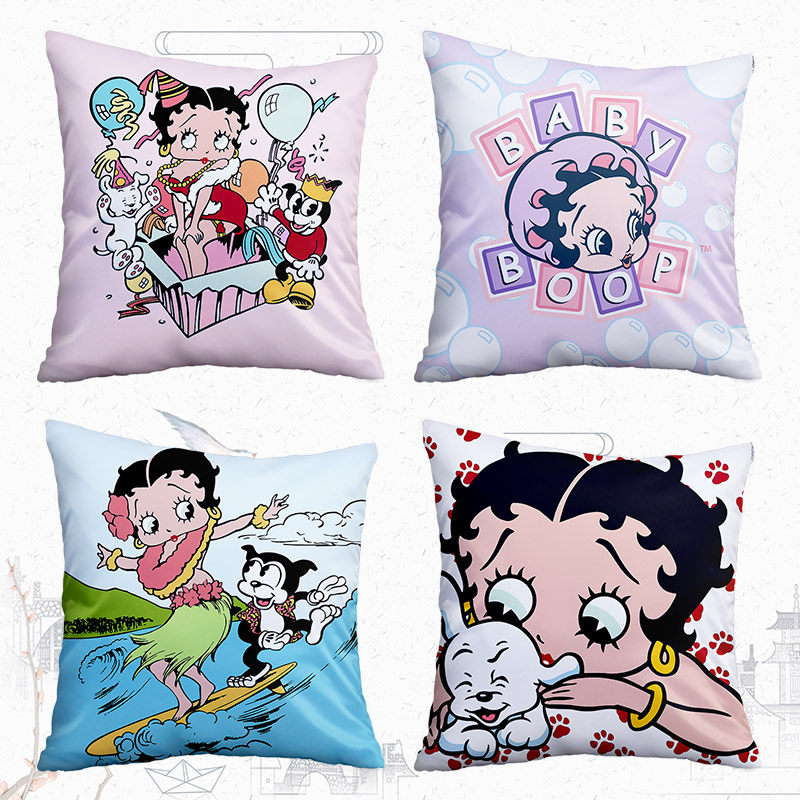 betty boop 贝蒂娃娃 抱枕 方枕客厅腰靠垫卧室汽车靠垫可爱枕头