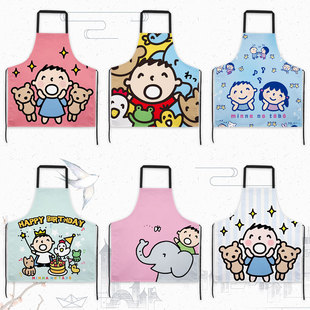 大宝 大口仔 动漫周边围裙家用厨房防水大人做饭防油污工作服定做