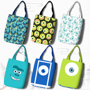 怪物公司 Monsters University 怪兽大学 购物袋帆布手提袋单肩包