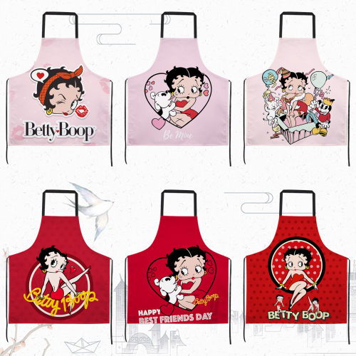 Betty Boop 贝蒂娃娃周边围裙家用厨房防水大人做饭防油污工作服