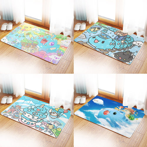猫猫虫咖波防水地垫防滑脚垫