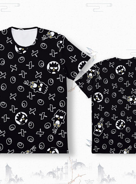 BAD BADTZ-MARU 酷企鹅 XO仔 短袖衬衫圆领可爱T恤夏秋内衣服上衣