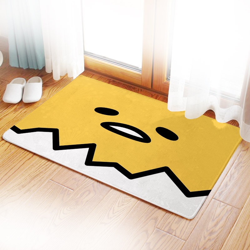 Gudetama 懒蛋蛋 懒懒蛋 蛋黄哥 双层地垫浴室短绒防滑垫汽车垫子