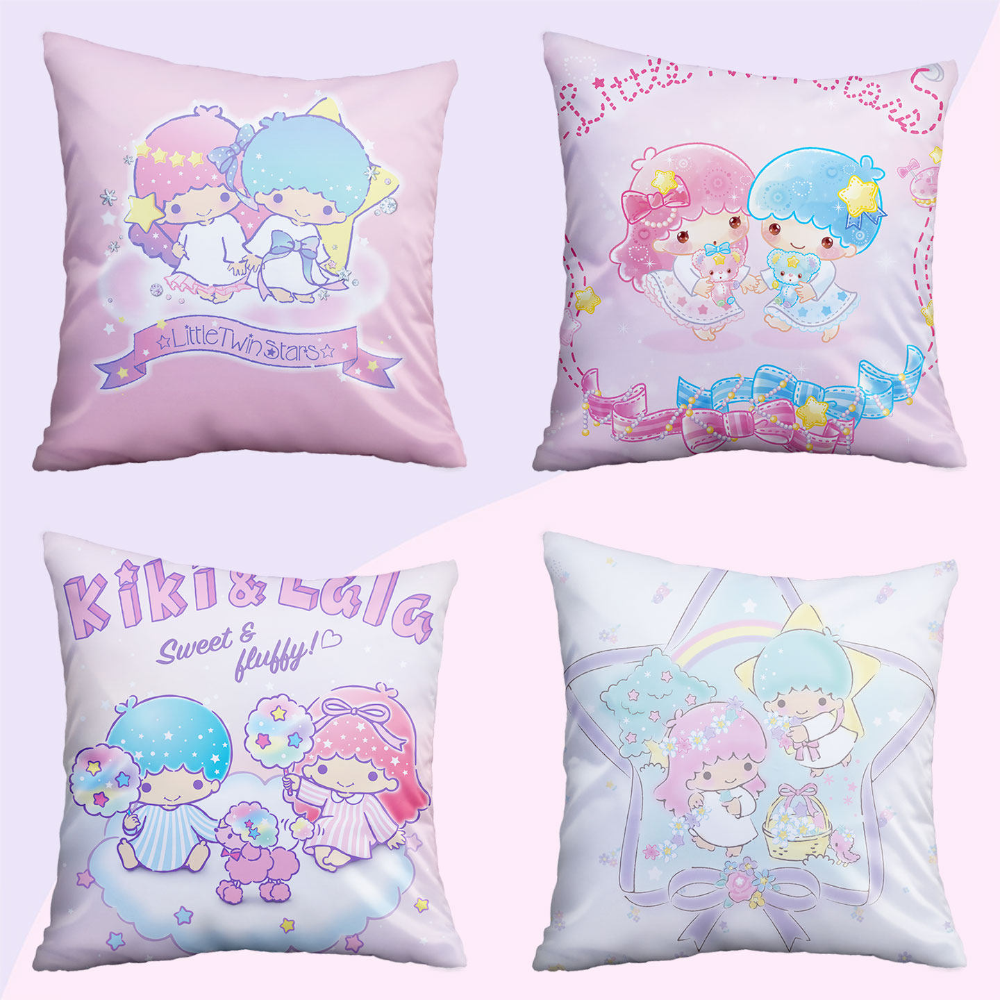 Little Twin Stars 双子星 Kiki Lala 抱枕方枕客厅靠垫卧室腰靠
