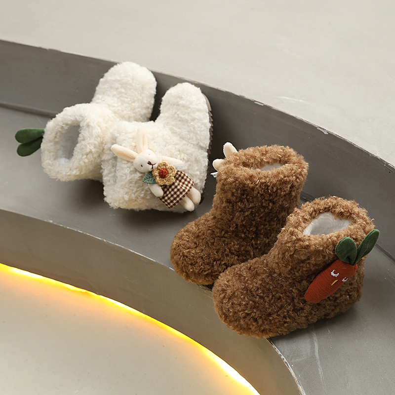 女童棉靴雪地靴2025冬季新款毛茸