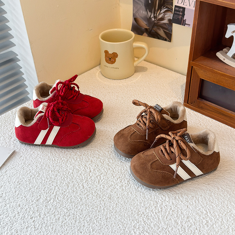 男女童加绒二棉鞋板鞋宝宝运动鞋