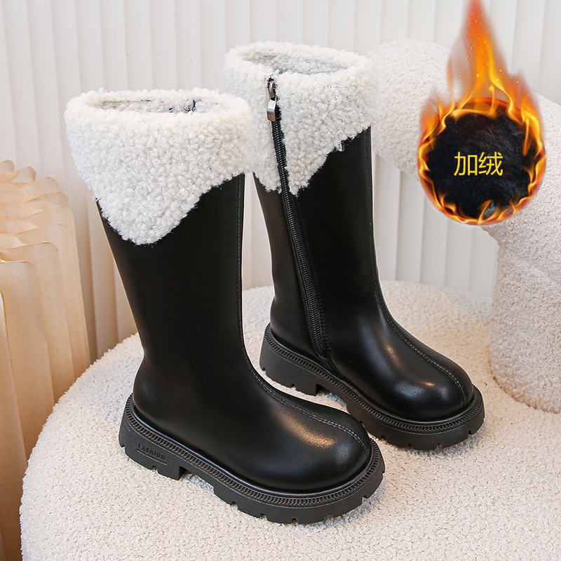 女童鞋子儿童长靴子2025新款冬季