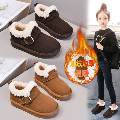 女童厚底棉鞋冬季二棉暖鞋儿童勃