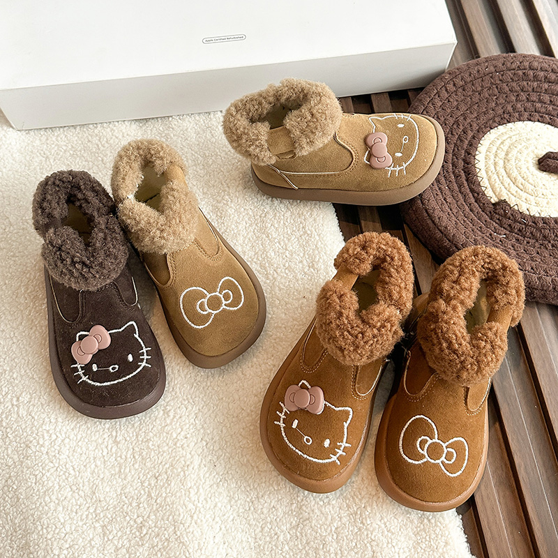 女童卡通棉靴2025冬季新款儿童加
