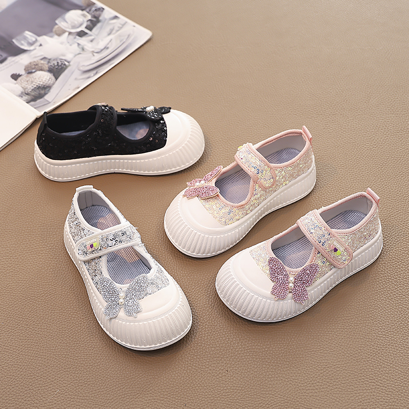 女童鞋帆布鞋春夏洋气浅口板鞋