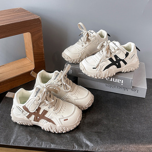 2025秋季 女童防滑老爹鞋 新款 男童软底休闲鞋 复古跑步鞋 儿童运动鞋