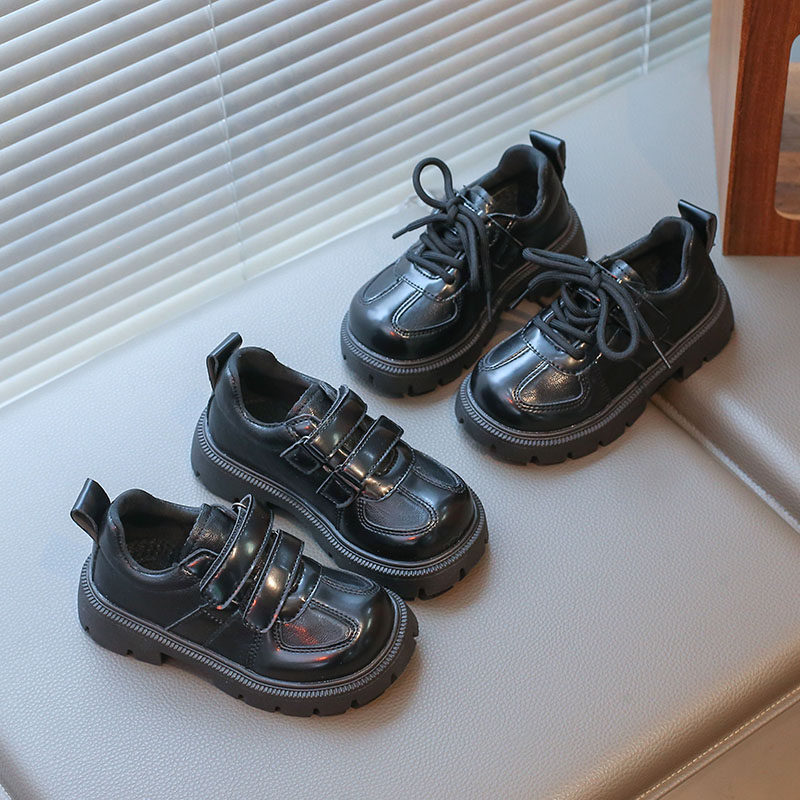 儿童黑色皮鞋春秋2025新款女童乐福鞋英伦风配西装小男孩休闲单鞋,童鞋/婴儿鞋/亲子鞋,皮鞋,淘宝优惠券,粉丝福利购,淘宝优惠卷