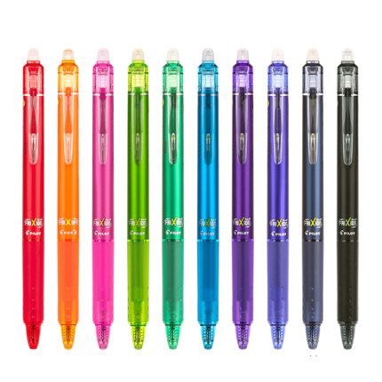 日本Pilot FriXion ball百乐可擦笔摩磨擦水笔LFBK-23EF10色套装