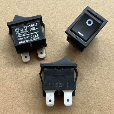日本OMRON船形开关2脚2档 A8L-11-15N2 10A250V船型翘板电源开关