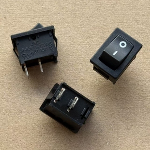 6A250V船形翘板电源开关15 606 21MM 台湾JEC船型开关2脚2档