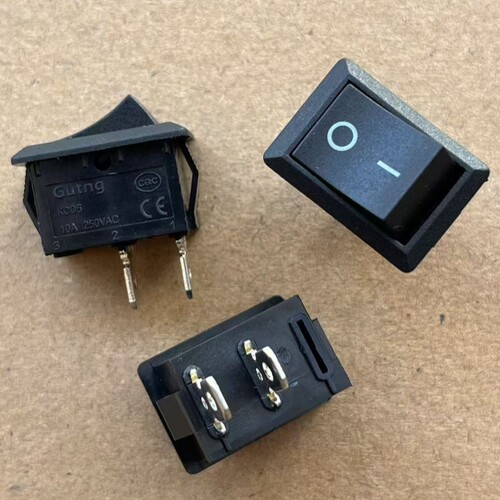 船形开关2脚2档 KCD5 10A250V 船型翘板电源按钮开关15*21MM