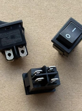 台湾RLEIL船型开关4脚2档 RL3-4 船形翘板电源按钮开关15*21MM