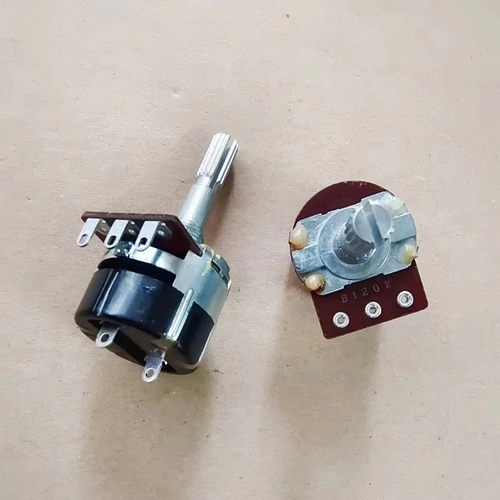 138型单联5脚电位器B120K 带开关 调光调速 弯脚电位器 柄长30MM