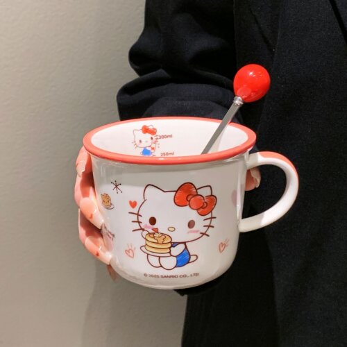 【hellokitty带刻度陶瓷马克杯】