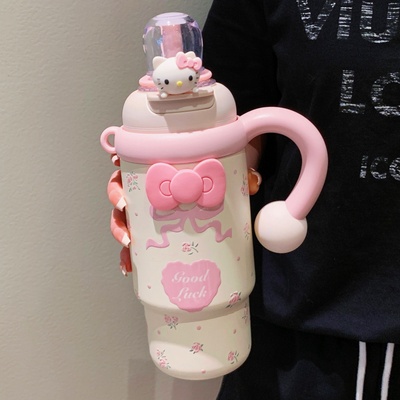 【大容量水牛款保温杯带把手】