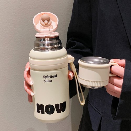 【简约大容量直饮泡茶保温杯女】